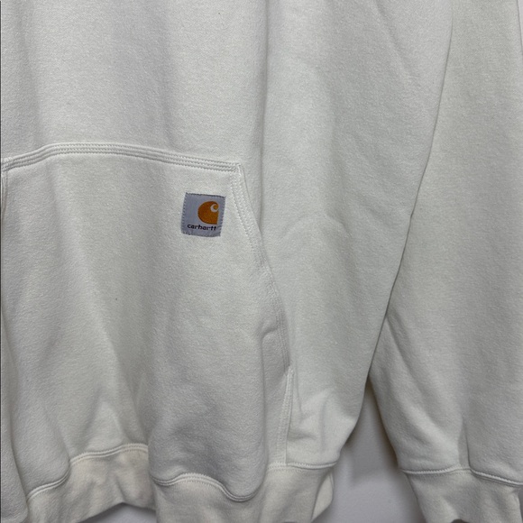 Carhartt Loose Fit Hoodie Light Sage Green Logo Sweatshirt Men XL Tall - Picture 4 of 10